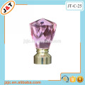 Haste de cortina dupla flexível com rosa decorativo cortina de vidro rod finial